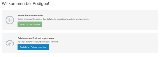 Podcast erstellen bei Podigee